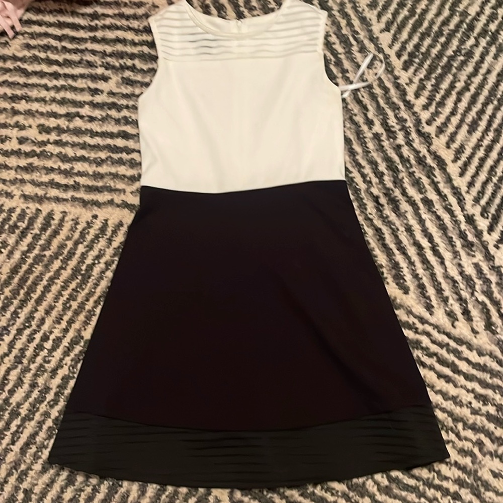 black and white dress
